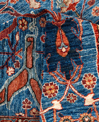 Serapi One-of-a-Kind Wool Blue Area Rug 8' 0" x 9' 10"