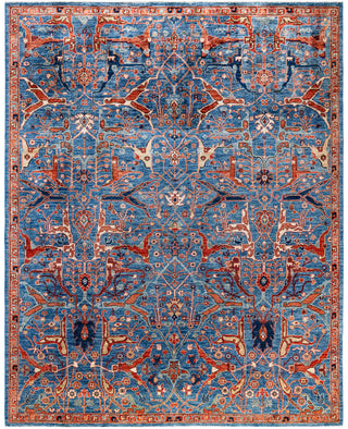 Serapi One-of-a-Kind Wool Blue Area Rug 8' 0" x 9' 10"