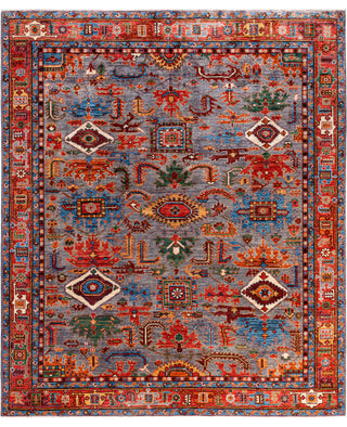 Serapi One-of-a-Kind Wool Gray Area Rug 8' 2" x 9' 9"