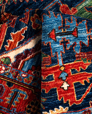 Serapi One-of-a-Kind Wool Blue Area Rug 4' 1" x 5' 9"