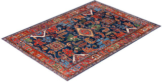 Serapi One-of-a-Kind Wool Blue Area Rug 4' 1" x 5' 9"