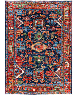 Serapi One-of-a-Kind Wool Blue Area Rug 4' 1" x 5' 9"