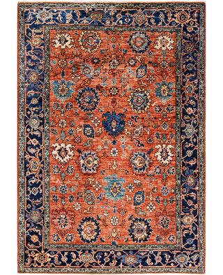 Serapi One-of-a-Kind Wool Orange Area Rug 4' 3" x 6' 2"