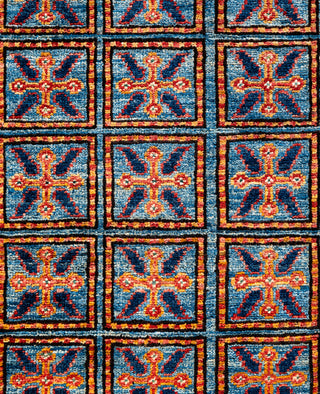 Serapi One-of-a-Kind Wool Blue Area Rug 4' 0" x 5' 11"