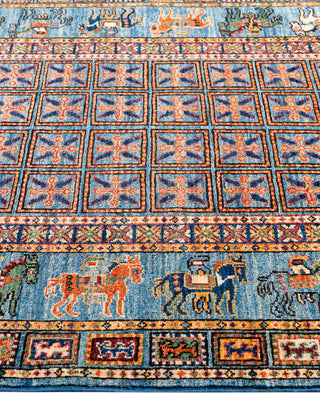 Serapi One-of-a-Kind Wool Blue Area Rug 4' 0" x 5' 11"