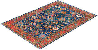 Serapi One-of-a-Kind Wool Blue Area Rug 4' 3" x 6' 1"