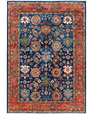 Serapi One-of-a-Kind Wool Blue Area Rug 4' 3" x 6' 1"