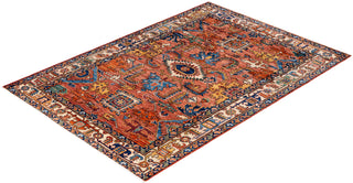 Serapi One-of-a-Kind Wool Red Area Rug 4' 0" x 5' 10"