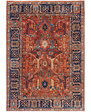 Serapi One-of-a-Kind Wool Red Area Rug 4' 2" x 5' 10"