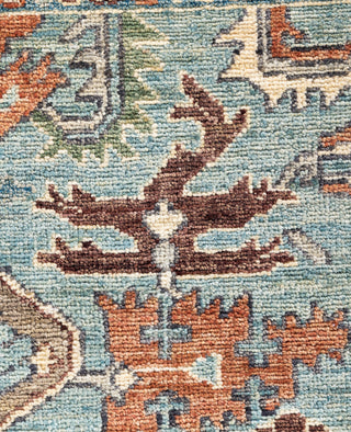 Serapi One-of-a-Kind Wool Green Area Rug 4' 1" x 5' 10"