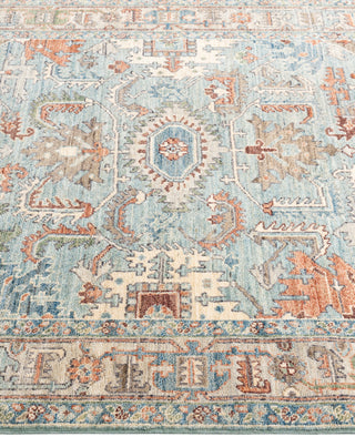 Serapi One-of-a-Kind Wool Green Area Rug 4' 1" x 5' 10"