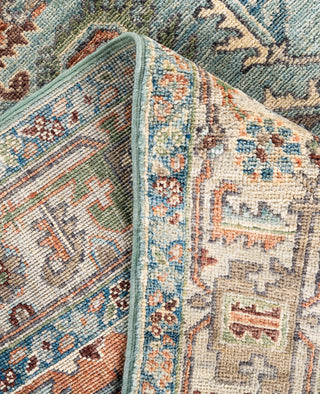 Serapi One-of-a-Kind Wool Green Area Rug 4' 1" x 5' 10"