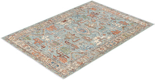 Serapi One-of-a-Kind Wool Green Area Rug 4' 1" x 5' 10"
