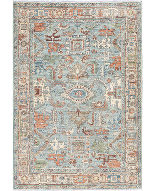 Serapi One-of-a-Kind Wool Green Area Rug 4' 1" x 5' 10"
