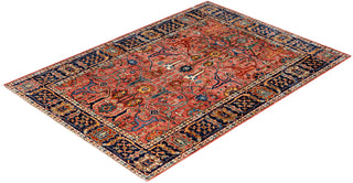 Serapi One-of-a-Kind Wool Pink Area Rug 4' 2" x 5' 10"