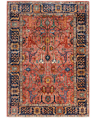 Serapi One-of-a-Kind Wool Pink Area Rug 4' 2" x 5' 10"