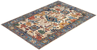 Serapi One-of-a-Kind Wool Ivory Area Rug 4' 1" x 5' 11"