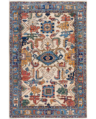 Serapi One-of-a-Kind Wool Ivory Area Rug 4' 1" x 5' 11"