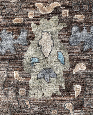 Oushak One-of-a-Kind Wool Brown Area Rug 9' 11" x 13' 8"