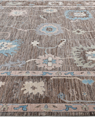 Oushak One-of-a-Kind Wool Brown Area Rug 9' 11" x 13' 8"