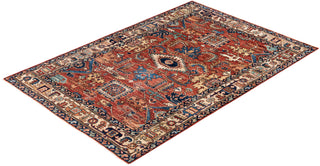 Serapi One-of-a-Kind Wool Red Area Rug 4' 2" x 6' 3"