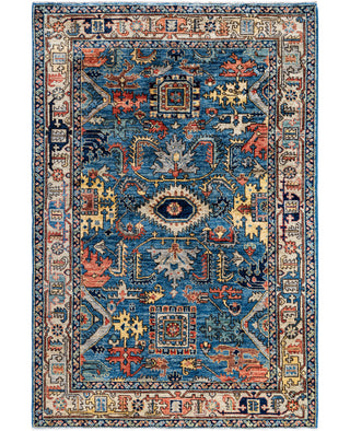 Serapi One-of-a-Kind Wool Blue Area Rug 3' 11" x 5' 11"