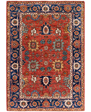 Serapi One-of-a-Kind Wool Red Area Rug 4' 3" x 5' 11"