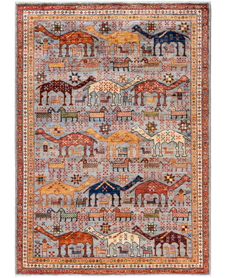 Serapi One-of-a-Kind Wool Gray Area Rug 4' 2" x 5' 10"