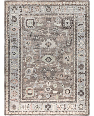 Oushak One-of-a-Kind Wool Brown Area Rug 10' 2" x 13' 8"