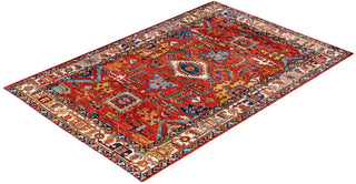 Serapi One-of-a-Kind Wool Red Area Rug 4' 1" x 6' 0"