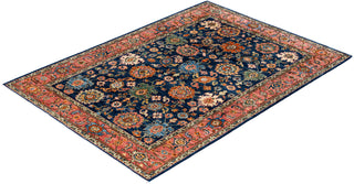 Serapi One-of-a-Kind Wool Blue Area Rug 4' 3" x 5' 10"