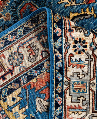 Serapi One-of-a-Kind Wool Blue Area Rug 4' 1" x 5' 11"