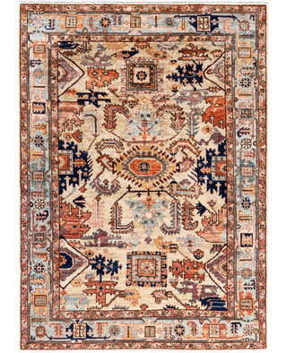 Serapi One-of-a-Kind Wool Ivory Area Rug 4' 3" x 5' 11"