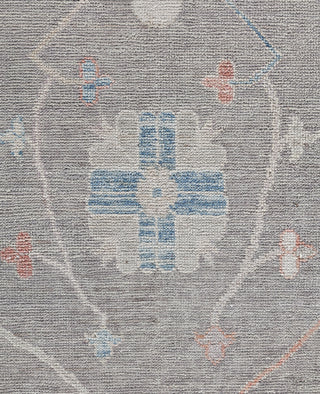 Oushak One-of-a-Kind Wool Gray Area Rug 9' 9" x 13' 5"