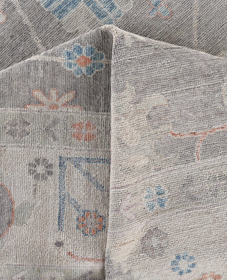Oushak One-of-a-Kind Wool Gray Area Rug 9' 9" x 13' 5"
