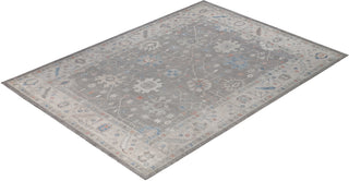 Oushak One-of-a-Kind Wool Gray Area Rug 9' 9" x 13' 5"