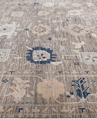 Oushak One-of-a-Kind Wool Brown Area Rug 10' 2" x 13' 10"