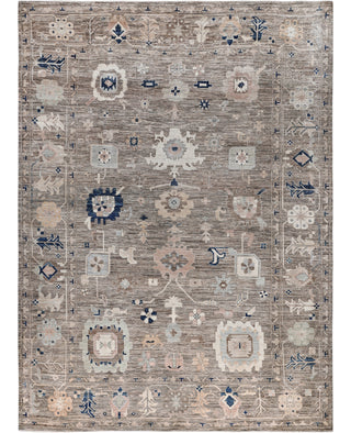 Oushak One-of-a-Kind Wool Brown Area Rug 10' 2" x 13' 10"