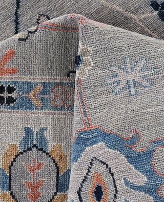 Oushak One-of-a-Kind Wool Gray Area Rug 9' 0" x 11' 10"