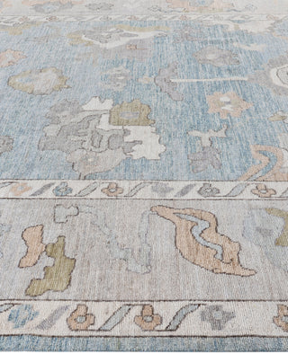 Oushak One-of-a-Kind Wool Blue Area Rug 9' 2" x 12' 0"