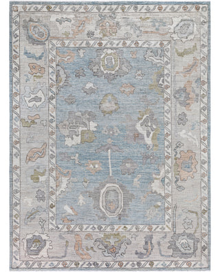 Oushak One-of-a-Kind Wool Blue Area Rug 9' 2" x 12' 0"