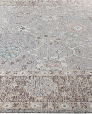 Oushak One-of-a-Kind Wool Gray Area Rug 9' 2" x 11' 11"