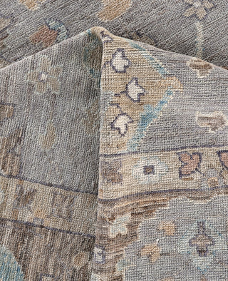 Oushak One-of-a-Kind Wool Gray Area Rug 9' 2" x 11' 11"