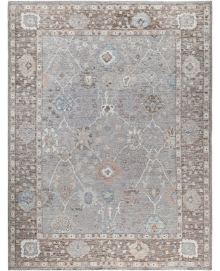Oushak One-of-a-Kind Wool Gray Area Rug 9' 2" x 11' 11"