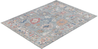 Oushak One-of-a-Kind Wool Blue Area Rug 9' 1" x 12' 1"