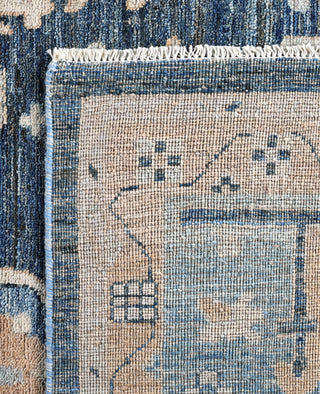Oushak One-of-a-Kind Wool Blue Area Rug 9' 1" x 11' 7"
