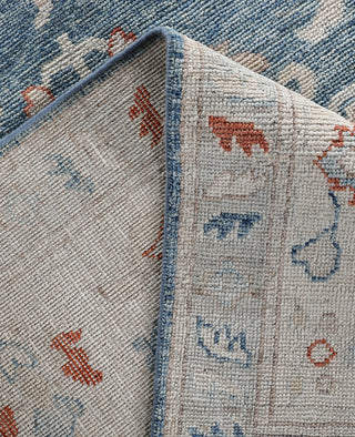 Oushak One-of-a-Kind Wool Blue Area Rug 8' 10" x 12' 1"