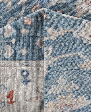 Oushak One-of-a-Kind Wool Blue Area Rug 8' 10" x 12' 1"