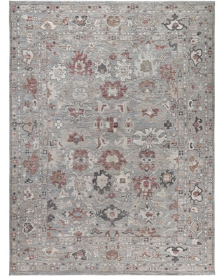 Oushak One-of-a-Kind Wool Gray Area Rug 8' 10" x 11' 10"