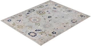 Oushak One-of-a-Kind Wool Gray Area Rug 8' 0" x 9' 9"